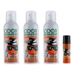 Odor Assassin Set of 4 Odor Eliminator Spray Bottles —