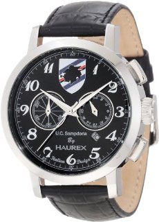 Haurex Italy Men's US343UNN Maestro U.C. Sampdoria Chronograph Leather Watch Haurex Italy Watches