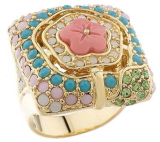 Lauren G Adams Mosaic Art Floral Pastel Ring —