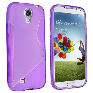 BasAcc Clear Purple S Shape TPU Case for Samsung Galaxy S IV/ S4 I9500 BasAcc Cases & Holders