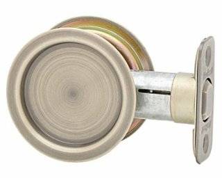 Kwikset 335 5 Antique Brass Round Privacy Pocket Door Lock   Door Dead Bolts   