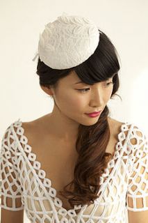 french lace pillbox hat by faulkner & carter london
