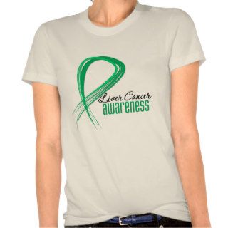 Liver Cancer Awareness Grunge Ribbon T Shirt