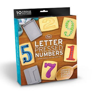 letter pressed number cookie cutters by follyhome