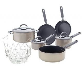 CooksEssentials ColorSmart Nonstick 10 pc Aluminum Cookware Set —