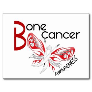 Bone Cancer BUTTERFLY 3 Awareness Post Cards
