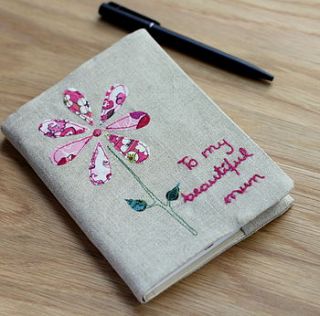 personalised embroidered notebook   butterfly by polkadots & blooms