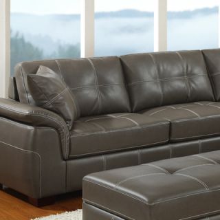 Emerald Home Furnishings Manhattan Bonded Leather Loveseat Sectional