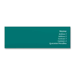 Teal Wave   Skinny Business Card Templates 