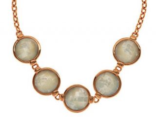 Honora Reversible Mother of Pearl Adjustable Bronze Necklace —