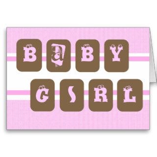 Pink Baby Girl Greeting Card