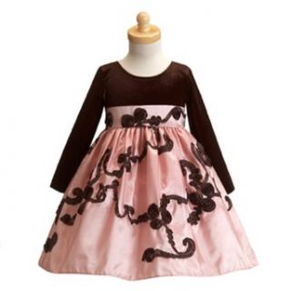 Lito Pink Stretch Velvet Taffeta Christmas Dress Toddler Girls 3T  Special Occasion Dresses  Baby