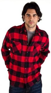 Literature Noir Buffalo Plaid Flannel Jacket   Red   L at  Mens Clothing store Outerwear