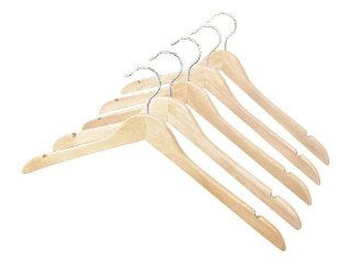 Whitmor 6026 343 Natural Wood Collection Dress or Shirt Hanger, Set of 5   Suit Hangers