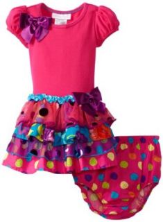 Bonnie Baby Baby Girls Infant Sparkle Tiered Dress Clothing