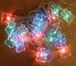 childrens' teddy bear string lights by sleepyheads
