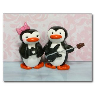 Penguins in Love Postcard