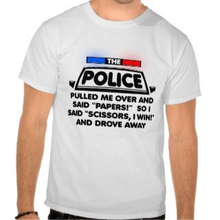 Police Papers Scissors Funny Shirt
