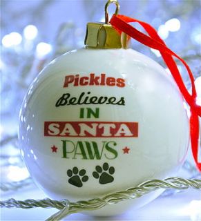 santa paws bauble by the letteroom