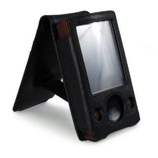 ezGear ZN353 ezView Leather Case for 30 GB Zune (Black Onyx)   Players & Accessories
