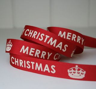 merry christmas grosgrain ribbon by jane means