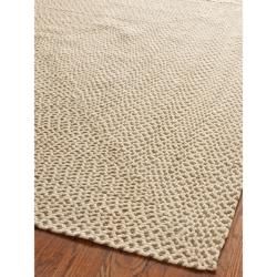 Hand woven Reversible Beige/ Brown Braided Rug (6' Square) Safavieh Round/Oval/Square