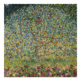 Apple Tree by Gustav Klimt, Vintage Art Nouveau Poster