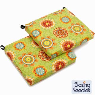 Blazing Needles 19 inch Outdoor Spun Polyester Cushions (Set of 2) Blazing Needles Outdoor Cushions & Pillows