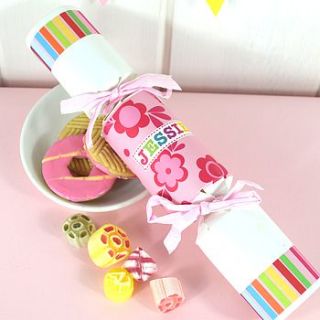 girl's personalised party cracker favour by tillie mint