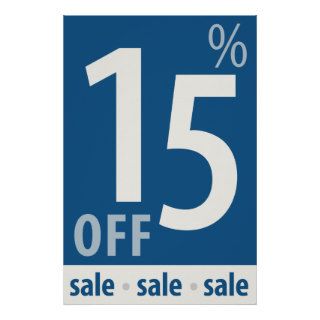 Powerful 15% OFF SALE Sign   retail sales poster