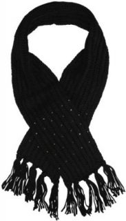 Betsey Johnson Girls' Bead It Muffler   Black   One Size Clothing