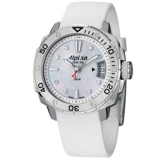 Alpina Women's 'Extreme Diver' Mother Of Pearl Dial White Strap Watch Alpina Women's More Brands Watches