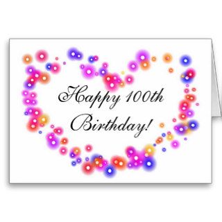 A Happy 100th Birthday Card Heart