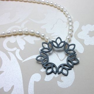 flora pearl pendant by jessica hewitt