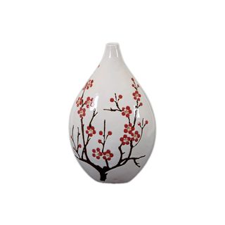 Urban Trends Collection Cherry Blossom Accent Ceramic Vase Urban Trends Collection Vases