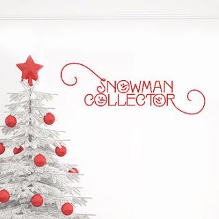 snowman collector festive wall sticker by snuggledust studios