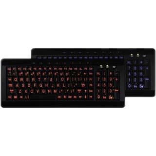 Avs Gear A4Tech Wired Keyboard W/ Large Print, LED Lighting Via Ergog Keyboards & Keypads