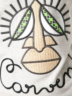 Carven Embroidered Face Sweatshirt   Voo Store