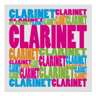 Colorful Clarinet Poster