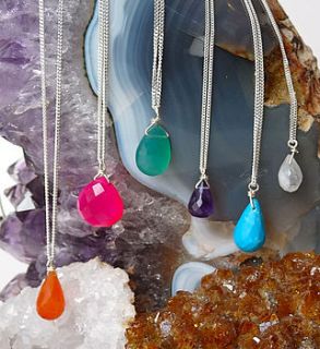 semi precious gemstone necklaces by blossoming branch