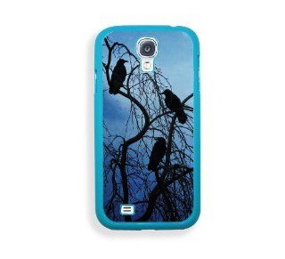 Ravens At Night Aqua Plastic Bumper Samsung Galaxy S4 I9500 Case   Fits Samsung Galaxy S4 I9500 Cell Phones & Accessories