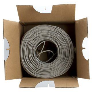 Ethernet CAT5E, Grey, 1000ft Bulk, 350Mhz. Rated, UTP PVC Solid Cable Computers & Accessories