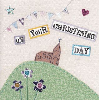 'on your christening day' greeting card by the writing bureau