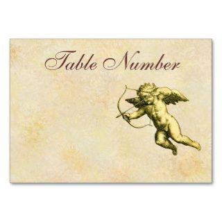 Elegant Vintage Cupid Table Number Cards Business Cards