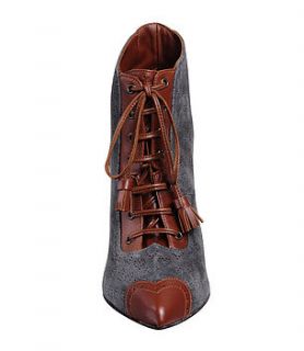 grey & tan inessa lace up ankle boot by love art wear art