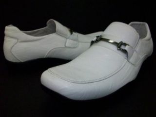 Mens White Buckle Delli Aldo Casual Driving Shoes Styled in Italy Shoes