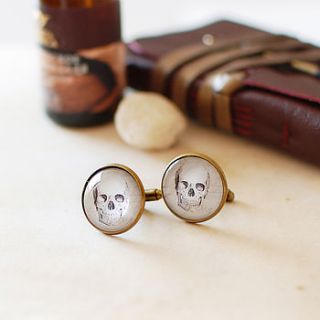 skull cufflinks by juju treasures