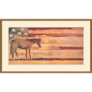 Amanti Art Horse   Red, White and Blue Framed Art Print by Michael