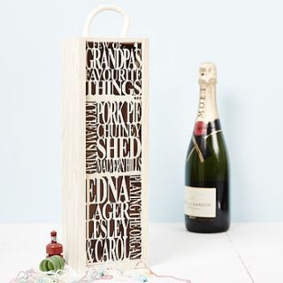 personalised favourite things bottle box by sophia victoria joy