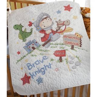 Bucilla Brave Knight Crib Cover Cross Stitch Kit   34 x 43in